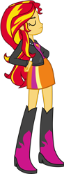 Size: 3000x8166 | Tagged: safe, artist:millennial dan, character:sunset shimmer, my little pony:equestria girls, absurd resolution, eyes closed, female, simple background, solo, transparent background