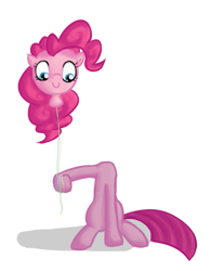 Size: 579x741 | Tagged: safe, artist:qaxis, character:pinkie pie, balloon, balloon pony, female, headless, hilarious in hindsight, modular, simple background, solo, wat, white background