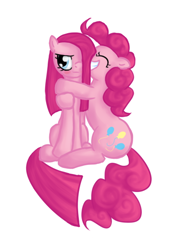Size: 472x655 | Tagged: safe, artist:qaxis, character:pinkamena diane pie, character:pinkie pie, duality