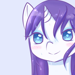 Size: 800x800 | Tagged: safe, artist:shouyu musume, character:rarity, bedroom eyes, female, looking at you, pixiv, solo, wet, wet mane, wet mane rarity