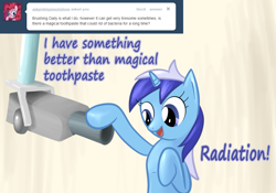 Size: 1000x700 | Tagged: safe, artist:dazko, character:minuette, ask, ask doctor colgate, female, solo, tumblr