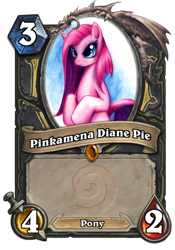 Size: 400x573 | Tagged: safe, artist:lavosvsbahamut, character:pinkamena diane pie, character:pinkie pie, female, hearthstone, solo