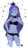 Size: 500x898 | Tagged: safe, artist:framboosi, character:princess luna, species:human, g4, clothing, colored eyebrows, eyebrows, female, full face view, humanized, looking at you, nail polish, one eye closed, panties, pony coloring, simple background, solo, underwear, white background, wink, winking at you