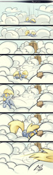 Size: 800x2646 | Tagged: safe, artist:skygracer, character:derpy hooves, species:pegasus, species:pony, cloud, cloudy, comic, female, gate, heaven, implied death, mare, muffin