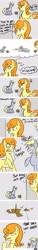 Size: 813x5302 | Tagged: safe, artist:coin-trip39, character:carrot top, character:derpy hooves, character:golden harvest, species:pegasus, species:pony, cardboard cutout, comic, female, mare, muffin