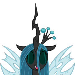 Size: 4500x4500 | Tagged: safe, artist:dharthez, character:queen chrysalis, species:changeling, changeling queen, eyes closed, female, simple background, solo, transparent background, vector