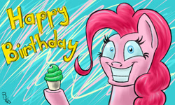 Size: 1024x614 | Tagged: safe, artist:ravenousdrake, character:pinkie pie, female, solo