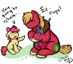 Size: 716x622 | Tagged: safe, artist:veritasket, character:apple bloom, character:big mcintosh, character:smarty pants, species:earth pony, species:pony, male, stallion