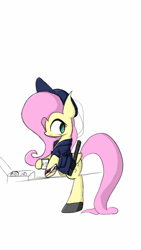 Size: 720x1280 | Tagged: safe, artist:ntheping, character:fluttershy, bandage, baton, blood, clothing, coffee, donut, female, police, solo, uniform