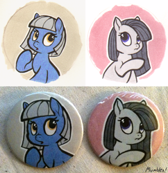 Size: 716x739 | Tagged: safe, artist:mumbles, character:limestone pie, character:marble pie, buttons, pie sisters