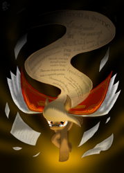 Size: 2500x3500 | Tagged: safe, artist:dragonwolfrooke, oc, oc only, oc:page turner, book, object pony, original species, ponified, solo, surreal