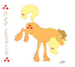 Size: 900x805 | Tagged: safe, artist:vanycat, character:applejack, species:earth pony, species:pony, applejack's hat, bucking, clothing, cowboy hat, female, hat, mare, realistic, realistic horse legs, simple background, transparent background, unshorn fetlocks