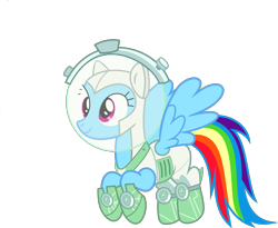 Size: 2513x2056 | Tagged: safe, artist:timelordomega, character:rainbow dash, episode:scare master, g4, my little pony: friendship is magic, astrodash, astronaut, clothing, costume, female, helmet, nightmare night, nightmare night costume, simple background, solo, space suit, transparent background, vector