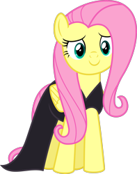 Size: 4222x5362 | Tagged: safe, artist:timelordomega, character:fluttershy, episode:scare master, g4, my little pony: friendship is magic, absurd resolution, clothing, costume, dress, female, nightmare night, nightmare night costume, simple background, solo, transparent background, vector