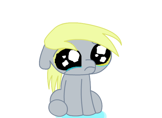 Size: 556x405 | Tagged: safe, artist:keanno, character:derpy hooves, animated, crying, emotional warfare, female, filly, foal