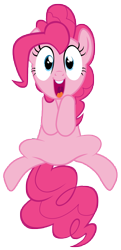 Size: 7000x14500 | Tagged: safe, artist:tardifice, character:pinkie pie, episode:the crystal empire, g4, my little pony: friendship is magic, absurd resolution, cute, diapinkes, female, midair, open mouth, photoshop, simple background, sitting, solo, transparent background, vector