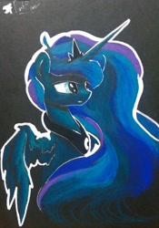 Size: 1329x1900 | Tagged: safe, artist:darkflame75, character:princess luna, female, solo, traditional art