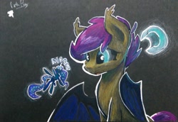 Size: 2202x1517 | Tagged: safe, artist:darkflame75, character:princess luna, character:scootaloo, species:pegasus, species:pony, scootabat, student of the night