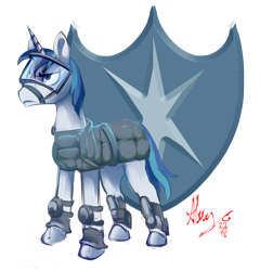 Size: 1887x1962 | Tagged: safe, artist:alumx, character:shining armor, armor, badge, male, paint tool sai, police, police uniform, riot gear, simple background, solo, transparent background, visor