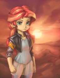 Size: 1776x2329 | Tagged: safe, artist:mrs1989, character:sunset shimmer, my little pony:equestria girls, female, solo, sun
