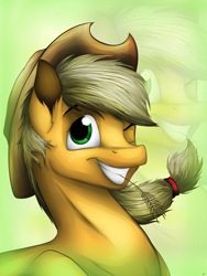 Size: 3000x4000 | Tagged: safe, artist:lupiarts, character:applejack, female, portrait, solo