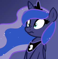 Size: 1280x1311 | Tagged: safe, artist:furrgroup, character:princess luna, species:alicorn, species:pony, derp, female, mare, scrunchy face, simple background, solo