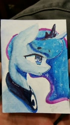 Size: 720x1280 | Tagged: safe, artist:darkflame75, character:princess luna, lunadoodle, beanbrows, female, solo, traditional art