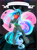 Size: 2338x3196 | Tagged: safe, artist:koveliana, character:queen chrysalis, species:changeling, episode:hearts and hooves day, g4, my little pony: friendship is magic, chromatic aberration, color porn, female, heart, mouth hold, solo, valentine's day, valentine's day card