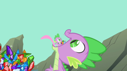 Size: 1280x720 | Tagged: safe, artist:capnpea, edit, edited screencap, screencap, character:spike, episode:a dog and pony show, g4, my little pony: friendship is magic, autocannibalism, cannibalism, diamonds, fimbriae, self dragondox, spikepred, spikeprey, spipred, vore