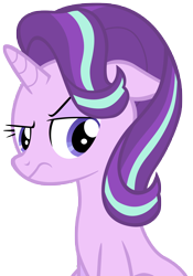 Size: 7000x10000 | Tagged: safe, artist:tardifice, character:starlight glimmer, episode:the crystalling, g4, my little pony: friendship is magic, absurd resolution, female, photoshop, raised eyebrow, simple background, sitting, solo, transparent background, vector