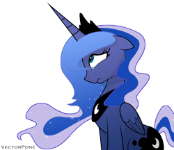 Size: 5000x4327 | Tagged: safe, artist:darkflame75, artist:vectorpone, character:princess luna, absurd resolution, female, simple background, solo, transparent background, vector