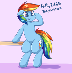 Size: 1905x1933 | Tagged: safe, artist:graphenescloset, character:rainbow dash, species:pony, abstract background, bipedal, cute, dashabetes, dialogue, female, offscreen character, solo