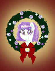 Size: 786x1017 | Tagged: safe, artist:flutterluv, equestria girls:rainbow rocks, g4, my little pony: equestria girls, my little pony:equestria girls, background human, blueberry pie, christmas, equestria girls ponified, female, ponified, solo