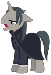 Size: 7000x10100 | Tagged: safe, artist:tardifice, species:pony, species:unicorn, episode:a hearth's warming tail, g4, my little pony: friendship is magic, absurd resolution, clothing, male, open mouth, photoshop, professor flintheart, severus snape, simple background, solo, transparent background, vector