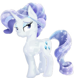 Size: 3000x3137 | Tagged: safe, artist:theshadowstone, character:rarity, species:crystal pony, species:pony, crystal rarity, crystallized, female, solo, sparkles