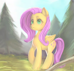 Size: 2327x2218 | Tagged: safe, artist:mrs1989, character:fluttershy, female, forest, solo