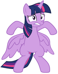 Size: 7000x8900 | Tagged: safe, artist:tardifice, character:twilight sparkle, character:twilight sparkle (alicorn), species:alicorn, species:pony, episode:the saddle row review, g4, my little pony: friendship is magic, absurd resolution, bipedal, block, female, mare, photoshop, rearing, simple background, solo, spread wings, transparent background, vector, wings