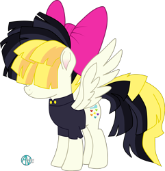 Size: 3500x3633 | Tagged: safe, artist:arifproject, character:songbird serenade, species:earth pony, species:pony, my little pony: the movie (2017), female, sia (singer), simple background, solo, transparent background, vector