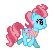 Size: 110x100 | Tagged: safe, artist:botchan-mlp, character:cup cake, species:earth pony, species:pony, desktop ponies, animated, cute, cute cake, female, mare, simple background, solo, sprite, transparent background, trotting, walk cycle