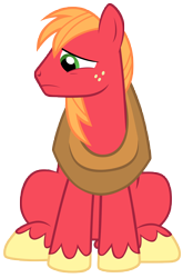 Size: 7000x10600 | Tagged: safe, artist:tardifice, character:big mcintosh, species:earth pony, species:pony, episode:hearthbreakers, g4, my little pony: friendship is magic, absurd resolution, male, photoshop, simple background, sitting, solo, stallion, transparent background, vector