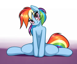 Size: 1200x1000 | Tagged: safe, artist:elzzombie, derpibooru original, character:rainbow dash, species:pony, blushing, female, mare, smiling, solo