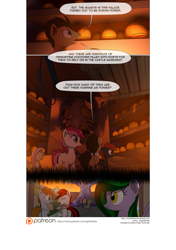 Size: 3541x5016 | Tagged: safe, artist:gashiboka, character:doctor whooves, character:fluttershy, character:roseluck, character:time turner, oc, oc:blackjack, oc:emerald may, oc:firestorm, oc:homage, oc:littlepip, species:earth pony, species:pegasus, species:pony, species:unicorn, comic:recall the time of no return, comic, eyes closed, female, glasses, grimdark series, hooves, horn, male, mare, open mouth, patreon, patreon logo, smiling, stallion, wings