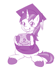 Size: 859x1100 | Tagged: safe, artist:dstears, character:shining armor, species:pony, species:unicorn, newbie artist training grounds, colt, cute, diploma, graduation, male, shining adorable, smiling, solo, stallion