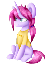 Size: 1024x1411 | Tagged: safe, artist:despotshy, oc, oc only, species:pony, species:unicorn, clothing, shirt, simple background, solo, transparent background