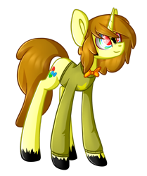 Size: 1024x1223 | Tagged: safe, artist:despotshy, oc, oc only, species:pony, species:unicorn, bow tie, clothing, simple background, solo, sweater, transparent background