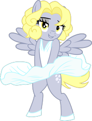 Size: 3000x3953 | Tagged: safe, artist:up1ter, character:derpy hooves, species:pegasus, species:pony, clothing, dress, female, looking at you, mare, marilyn monroe, simple background, smiling, solo, the seven year itch, transparent background, vector