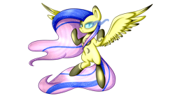 Size: 1024x576 | Tagged: safe, artist:despotshy, character:nightmare fluttershy, simple background, solo, spread wings, transparent background, wings