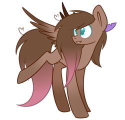 Size: 1499x1440 | Tagged: safe, artist:despotshy, oc, oc only, species:pegasus, species:pony, colored pupils, cute, feather, heart, highlights, looking back, raised leg, simple background, smiling, solo, spread wings, transparent background, wings