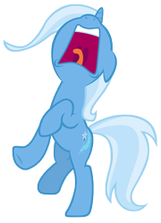 Size: 7000x9700 | Tagged: safe, artist:tardifice, character:trixie, species:pony, species:unicorn, episode:to where and back again, g4, my little pony: friendship is magic, absurd resolution, female, freakout, frightened, hoofy-kicks, mare, nose in the air, panic, photoshop, scared, screaming, simple background, solo, transparent background, vector