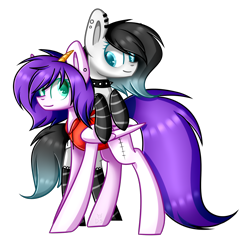 Size: 1812x1742 | Tagged: safe, artist:despotshy, oc, oc only, species:pegasus, species:pony, choker, clothing, female, mare, simple background, sleeveless sweater, socks, spiked choker, striped socks, transparent background